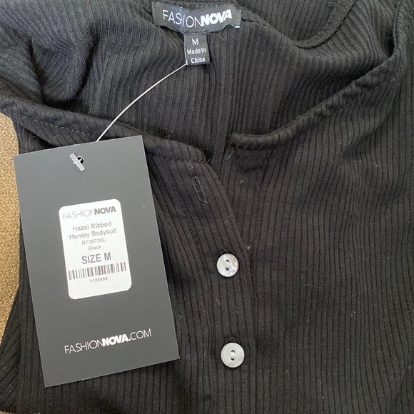 Fashion Nova Off the Shoulder Ribbed Bodysuit - Picture 6 of 6